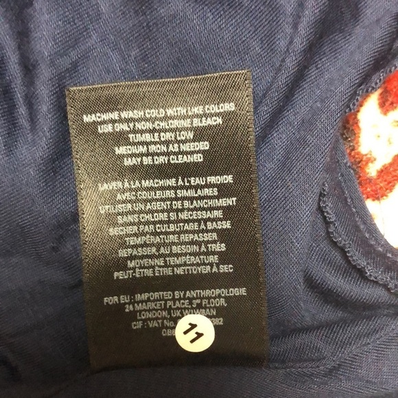 💛 XSP 💛 NWT Anthro Skirt Flared A-Line Elastic Waistband Floral Feminine - Picture 7 of 7